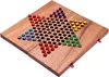 A Chinese checkers board game with colorful marbles. Produktbild-Vorschau