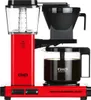 A red Moccacoffee maker with a glass carafe filled with coffee. Náhled obrázku produktu