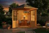 Alpholz 5-Eck Gartenhaus Modell Sunny-A aus Holz in Pinie Produktbild-Vorschau 7