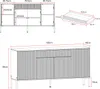 160 cm Sideboard mit 1 großen Schublade 4 Türen, Kommode Produktbild-Vorschau 2