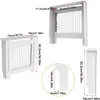 FATIVO Kryt topení 78x19x92 cm – Vysoký kryt topení v bílé Náhled obrázku produktu 2