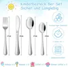 Kinderbesteck Edelstahl Set Jungen Mädchen ab 3 Jahre Produktbild-Vorschau 2