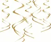 Spiralgirlande 60cm Deckenhänger 5er Set gold metallic Produktbild-Vorschau 3