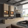 A modern living room with a wall-mounted entertainment unit and TV. Náhled obrázku produktu