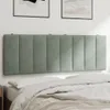 Cuscino Testiera Hanko Grigio Chiaro 120 cm in Velluto Anteprima dell’immagine prodotto 2