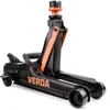 A black and orange hydraulic car jack is shown against a white background. Produktbild-Vorschau