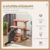 PawHut Haustiertreppe mit Kratzbaum Ball 3-stufige Produktbild-Vorschau 4