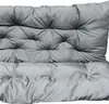 A close-up view of a gray tufted cushion, likely for outdoor furniture. Náhled obrázku produktu