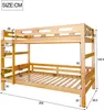 A diagram of a wooden bunk bed with dimensions labeled. Anteprima dell’immagine prodotto