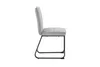 A side view of a single light gray dining chair with a black metal frame, set against a white background. Náhled obrázku produktu