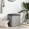 A storage ottoman is placed in an entryway next to a large plant and a tote bag. Anteprima dell’immagine prodotto