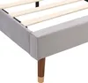 Close-up view of the corner and leg of a bed frame. Podgląd zdjęcia produktu