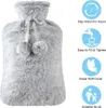 Wärmflasche, 2 L Bettflasche mit Bezug, Weiche Flauschige Produktbild-Vorschau 5