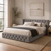 Letto imbottito Flieks 180x200cm con rete a doghe, letto a Anteprima dell’immagine prodotto 3