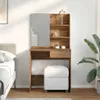Schminktisch mit Spiegel Artisan-Eiche 74,5x40x141 cm Produktbild-Vorschau 3