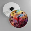 Wanduhr - Rund - Glasuhr - Abstraktion modern - 30x30cm - Produktbild-Vorschau 2