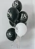 Luftballons 30cm mit Zahl 18 / Strass Motiv 6er Set schwarz Produktbild-Vorschau 6