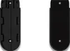 Two views of a black electronic keypad, one showing the back with mounting details and the other showing the front. Voir les images du produit