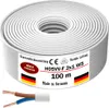 100m Kunststoffschlauchleitung H05VV-F 2x1 Weiß Flexible Produktbild-Vorschau 4