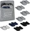 Pantofole da casa Relaxdays, set da 6 paia con custodia, Anteprima dell’immagine prodotto 1