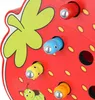 Drewniana Truskawka Gra Złap Robaczka Wędka Podgląd zdjęcia produktu 8