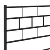 A close-up view of a black metal bed frame headboard with a grid pattern. Podgląd zdjęcia produktu