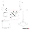 PremiumX Balkonständer 40x40cm Aluminium 1m Mast Ø 50mm Produktbild-Vorschau 7
