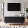 TV-Schrank mit Relief-Oberfläche, Spanplatte, ovaler Produktbild-Vorschau 3