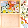 MalPlay dřevěné puzzle farma zoo zvířata skládačka Náhled obrázku produktu 3