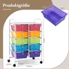 COSTWAY Vozík s 10 stohovatelnými zásuvkami, zásuvkový Náhled obrázku produktu 6