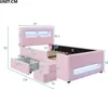 Flieks Polsterbett 90x200cm mit Led, Kinderbett Einzelbett Produktbild-Vorschau 7