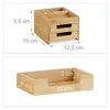Relaxdays Schreibtisch Organizer Bambus, Stiftehalter Holz, Produktbild-Vorschau 3