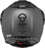 The back view of a matte black motorcycle helmet. Náhled obrázku produktu