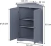 mobiletto bagno Vicco Bianco Grigio 56 x 80 cm con 2 porte, Anteprima dell’immagine prodotto 2
