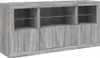 vidaXL Sideboard mit LED-Leuchten Grau Sonoma 142,5x37x67 Produktbild-Vorschau 2