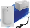 Baignoire rectangulaire 100x65 avec tablier acrylique, Voir les images du produit 1