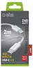 SBS Cavo braided type-c 4.0 grigio, 1 m, USB C, USB C, USB4 Podgląd zdjęcia produktu 1