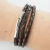 Lederkette Lederband Herren Halskette Schwarz Braun 17-100 Produktbild-Vorschau 3