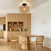 JDONG Deckenleuchte aus Rattan, Ø30CM,Boho Pendelleuchte Produktbild-Vorschau 3