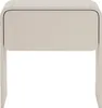 A front view of a beige nightstand with a single drawer. Anteprima dell’immagine prodotto