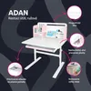 Kondela Rostoucí psací stůl Adan - růžová / bílá Náhled obrázku produktu 4
