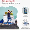 A young boy is jumping on a small trampoline in a child's bedroom. The image also shows marketing text and inset images highlighting features. Anteprima dell’immagine prodotto