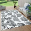 vidaXL Outdoor-Teppich ARAKIL Weiß und Schwarz 160x230 cm Produktbild-Vorschau 8