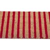 Relaxdays Fußmatte Kokos, Vorleger natur-rot gestreift, Produktbild-Vorschau 6