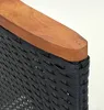 vidaXL Záhradné jedálenské stoličky 4 ks. Poly ratan čierne Náhľad obrázku produktu 6