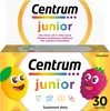 A product box for Centrum Junior vitamins, featuring cartoon fruit characters and product information. Produktbild-Vorschau