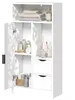 Schmaler Badezimmerschrank mit Schubladen und offenen Produktbild-Vorschau 1
