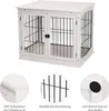 Paws Paws Hundekäfig für Zuhause 2 Türen MDF Metall weiß Produktbild-Vorschau 6