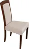 A single dining chair with a wooden frame and upholstered seat and back. Produktbild-Vorschau