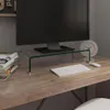 vidaXL Table TV/rehausse d'écran verre transparent 60x25x11 Voir les images du produit 2
